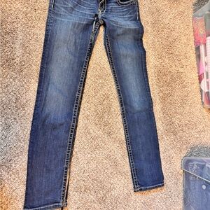 BKE Blue Skinny Jeans with Dimensional Fading